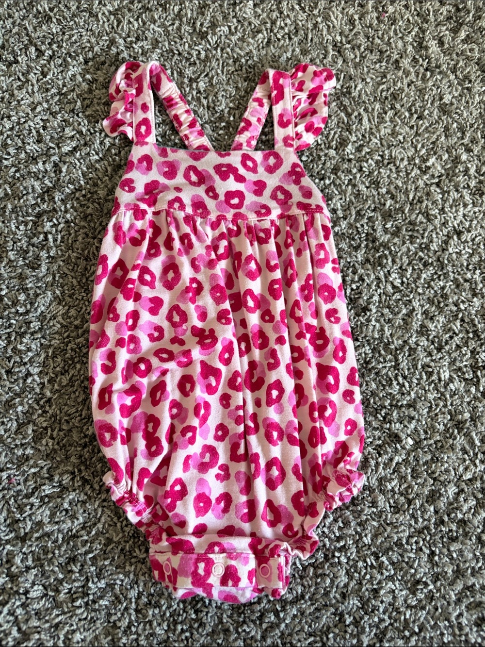 Posh Peanut Pink Leopard Print Romper